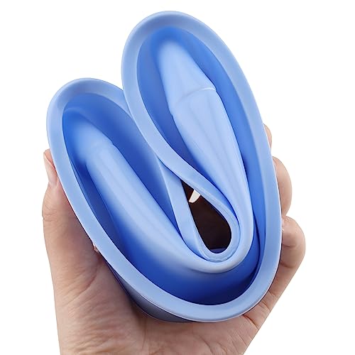ZEONHEI 6 Pcs Blue Silicone Cake Tins Set, 4 Inch 6 Inch 8 Inch Non-Stick Silicone Cake Moulds - Image 3