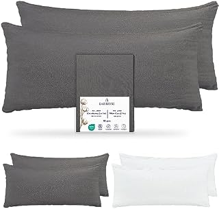 Barbons Poduszka do spania na boku 40 x 145, poszewka na poduszkę, zestaw 2 szt.  165 g/m², certyfikat Öko-Tex, poszewka na poduszkę, 100% bawełna, poszewka na poduszkę z zamkiem błyskawicznym (40 x