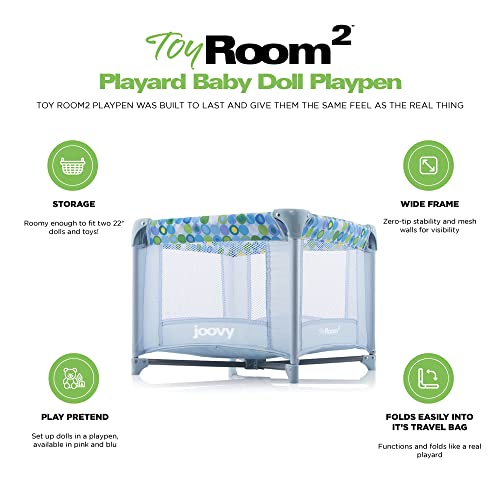 Joovy 1003 Toy Room² Playard Baby Doll Playpen Featuring Sturdy Steel Frame And Collapsible Design Allows For Easy Fold For Travel, And Travel Case - Large Enough For 22 Inch Dolls thumb #4