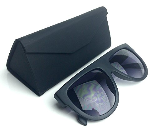 Aviator Flat Top Frame Shadow Ombre Women Large Sunglasses Boyfriend