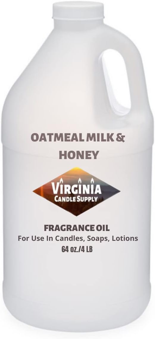 Oatmeal Milk & Honey Fragrance Oil (64 oz Jug) for Candle Making, Soap Making, Tart Making, Room Sprays, Lotions, Car Fresheners, Slime, Bath Bombs, Warmers