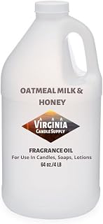 Oatmeal Milk & Honey Fragrance Oil (64 oz Jug) for Candle Making, Soap Making, Tart Making, Room Sprays, Lotions, Car Fresheners, Slime, Bath Bombs, Warmers