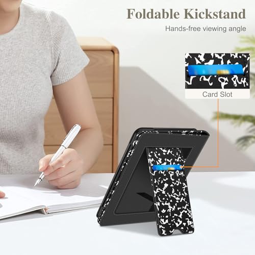 Image of Fintie Case for 7 inch /6.8 inch Kindle Paperwhite(12th /11th Generation-2024 /2021) and Kindle Colorsoft Signature Edition -Slim Foldable Stand Cover Auto Wake /Sleep for Paperwhite 2024, Composition Book