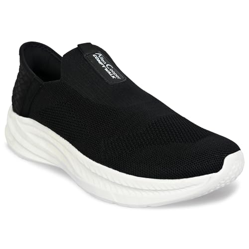 Image of Men's Mesh Slip On Walking Shoes Breathable Lightweight Non-Slip EVA Sole Grey Black