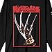 Nightmare On Elm Street Freddy Krueger Claw Crew Neck Long Sleeve Men's Black Tee-XL