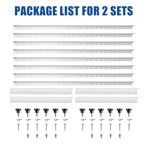 Solar Panel Mount Brackets, 2 Sets 45 inch with Foldable Tilt Legs, Suitable for 2-4pcs 180 200 300 400 500 Watt Solar Panel, Adjustable Mounting Brackets for Roof, RV, Boat, and Off-Grid