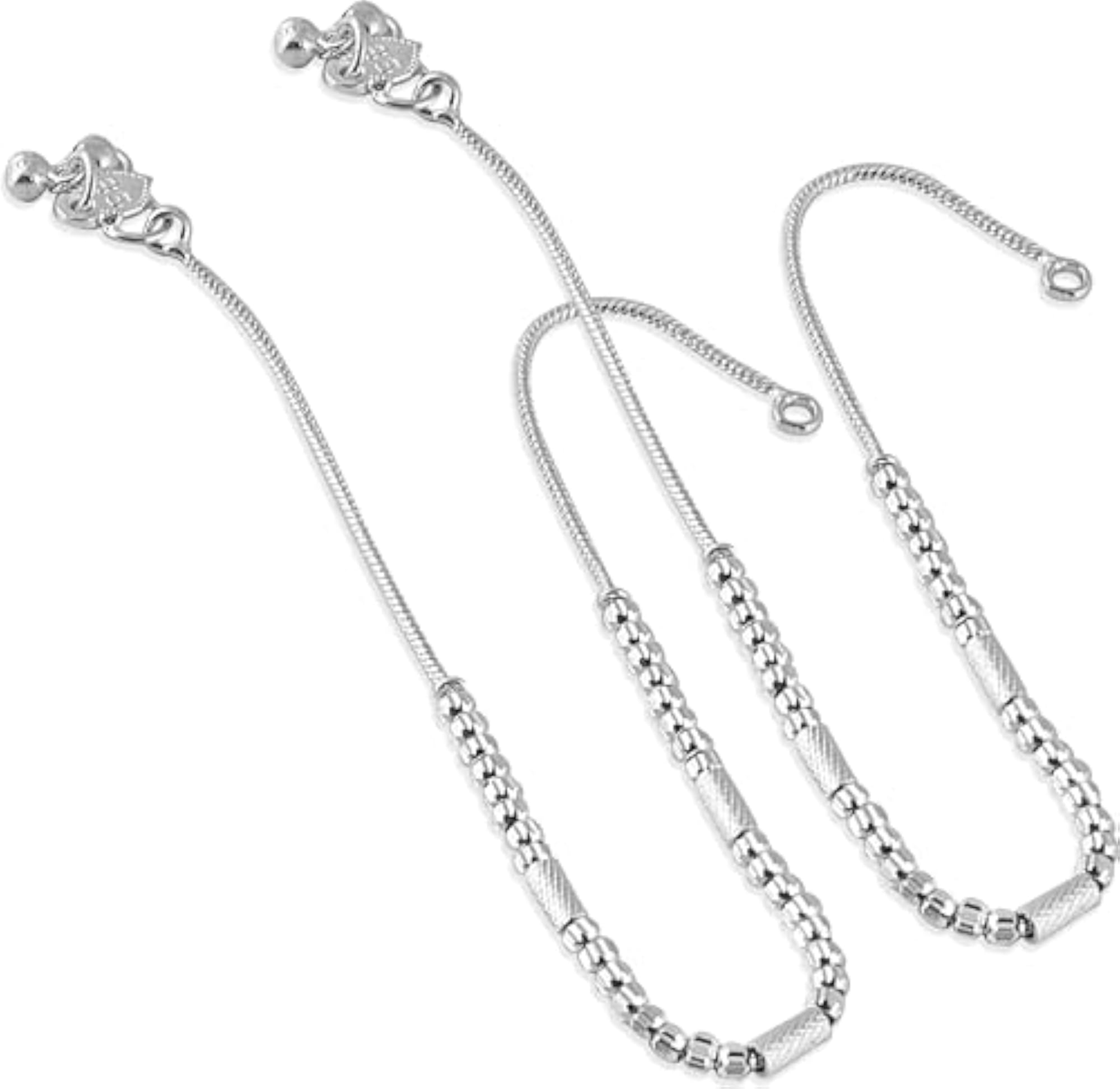 4pc Traditional Alloy Anklet Payal Set for Women, Combo