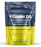 Vitamin D3 4000 iu - 1 Year Supply, 365 Easy-Swallow Tablets - Vegetarian, High Strength VIT D Supplement