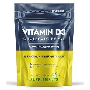 Vitamin D 4000 iu – 1 Year Supply, 365 Easy-Swallow Vitamin D Tablets – Vegetarian Vitamin D3 4000 iu, High Strength Vitamin D Supplement