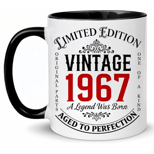 1967 59th Birthday Gifts for Women Men, Vintage 1967 Coffee Mug, Turning 59 Years Old Gift for Mom, Dad, Uncle, Aunt, Born in 1967, 59th birthday Gifts Ideas, Fathers Day Mothers Day Christmas 11oz