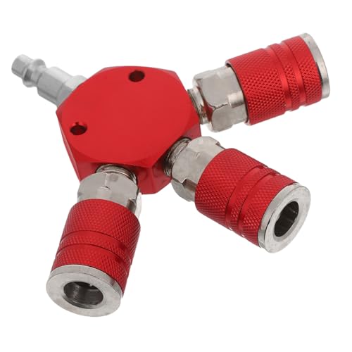 Raccord rapide pneumatique NPT Kisangel répartiteur acier rouge pour compresseur