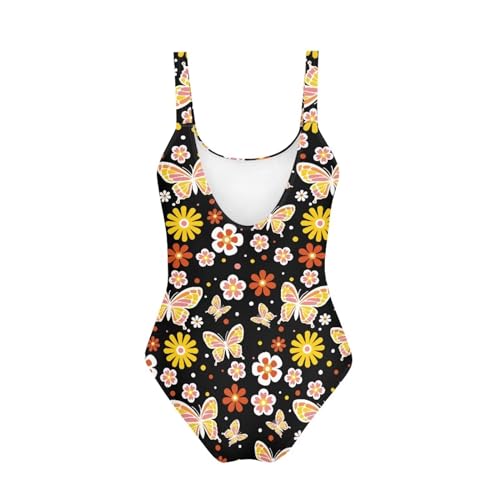 Image of Girls One Piece Swimsuit Beach Sport Athletic Bathing Suits Quick Dry Summer Hawaiian Swimwear for Teens Size 7-20