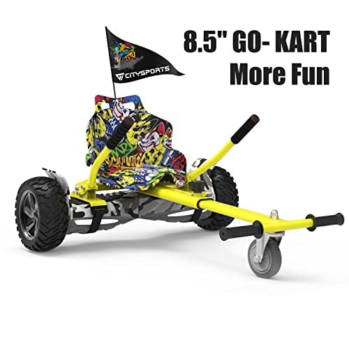 GeekMe Hoverboards mit Sitz,8.5 All-Terrain mit leistungsstarkem Motor APP Bluetooth eingebaut + Hoverkart Zubeh&ouml;r f&uuml;r s Hoverboards