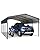 GarveeLife 13.3x20FT Metal Carport, Steel Heavy Duty Carport All-Weather with Galvanized Steel Roof & Heavy-Duty Anchor Rods for Pickup Trucks, Boats and Tractors