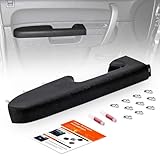 Qifusucc 22818465 Front Left Driver Side Door Panel Armrest Repair with Door Release Handle Below Armrest (17 inch) Compatible with Chevy Silverado/GMC Sierra 1500 2500HD 3500HD 2010-2014, Black