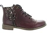 Weicher Gehcomfort Rieker Damen 77441-37 Stiefeletten, Rot (Vino/Leo-Ginger 37), 42 EU