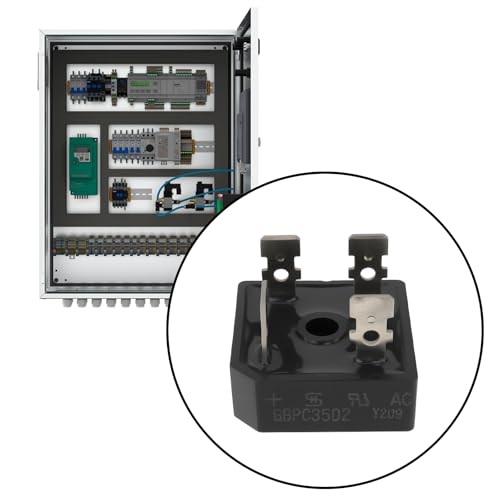 YINETTECH 2 Stück 4 Pin Bridge Gleichrichter Diode GBPC35-02 200V/35A für DC Power Module Industrial Equipment