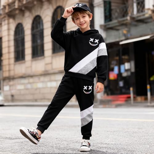 Image of Size 5-13 Years Boys Summer /Spring Outfits Set Short Sleeve T-Shirt & Pants Kids Boys Fall Fashion Clothes Sets