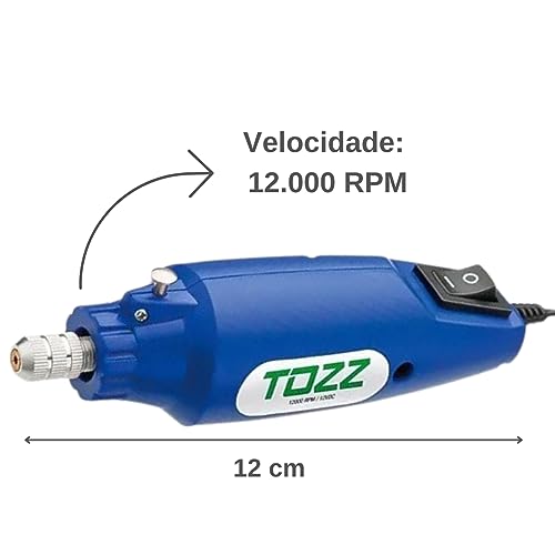 Mini Furadeira Retifica Manual Drill 12v 12000 RPM Fonte Bivolt para Artesanato e Pequenos Trabalhos