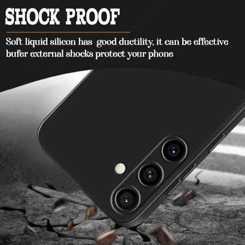 Image of Back Cover for Samsung Galaxy S24 FE 5G | Full Camera Protection | Premium Liquid Silicon Case | Flexible Bumper Case for Samsung Galaxy S24 FE 5G (Black)