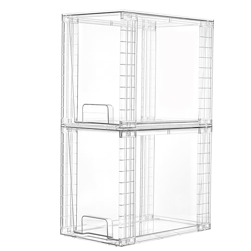 Vtopmart 2 Pack Clear Stackable Storage Drawers,9.7