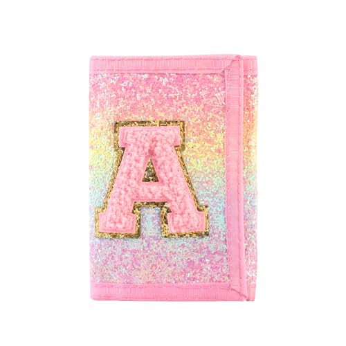 Leyeve Kids Wallets for Girls Teen,Cheap RFID Trifold wallet for 4-6-8-10-12-14-16Ages, Play Toddler Wallet for kids with Initials Zipper Coin Pocket,TriFold Childrens Wallet Novelty Birthday Gift,