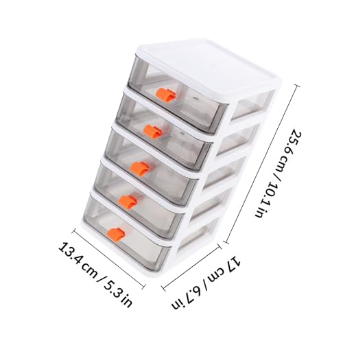 Boîte de rangement de bureau plastique blanc tiroirs pour étude - 4