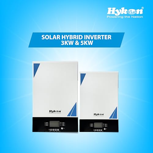 Image of Hykon Infini Solar Hybrid Inverter - 5 kW, Pure Sine Wave, On-Grid + Off-Grid Power Backup for Home & Commercial Use