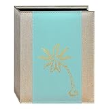 Pioneer Photo Albums Gold Design Embossed Seagrass Photo Album, Crystal Palm