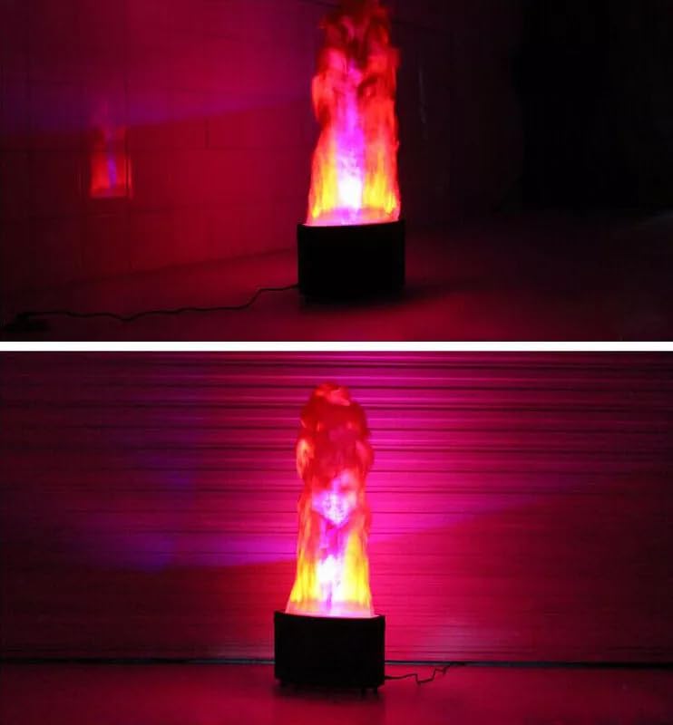 120W Artificial LED Flame Light with 1.5M Flame Effect - Safe Stage Lighting for Indoor/Outdoor Events - 110V Black Enclosure