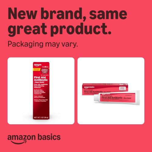 Amazon Basics First Aid Antibiotic Burn Relief, Maximum Strength Triple Antibiotic Ointment, 1 ounce (pack of 1) (Previously Amazon Basic Care) - image 2