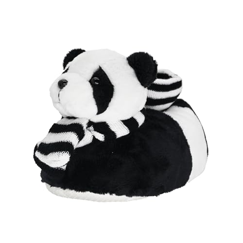 Onmygogo Fuzzy Animal Slippers for Toddler and Little Kids, Moose Giraffe Dog Slippers for Boys Girls 6-8 Toddler Panda