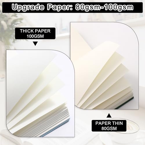 Cuaderno de notas de cuero suave A6 con páginas blancas para uso ejecutivo 6