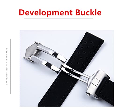 20mm 22mm 24mm Genuine Frosted Leather For TAG Strap F1 Watch Band Bracelet Buckle2