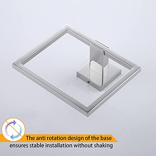 Image of KOKOSIRI Bathroom Towel Holder Bath Towel Ring Towel Hanger Towel Rack Wall Mounted Stainless Steel Mordern Style, Polished Chrome, B3004CH