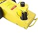 Durable 22Ton Hydraulic Bottle Jack with Industrial Wheels, Self-Retracting Ram, 4 Extended Saddles, Chrome Finish, Yellow