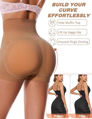 Image of Zimi Collection Tummy Control High Waist Butt Lifter Panties Padded Underwear for Women Hip Enahncer Body Shaper Boyshort