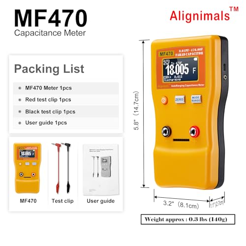 Alignimals ALIGNIMALS-1 Capacitor Tester, Mf470 Auto Ranging Capacitance Meter thumb #7