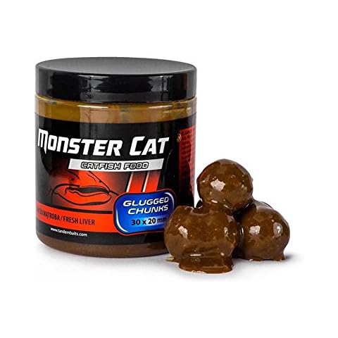 Tandem Baits Monster Cat Glugged Chunks Wels-Boilies Schwarzer Heilbutt Cover