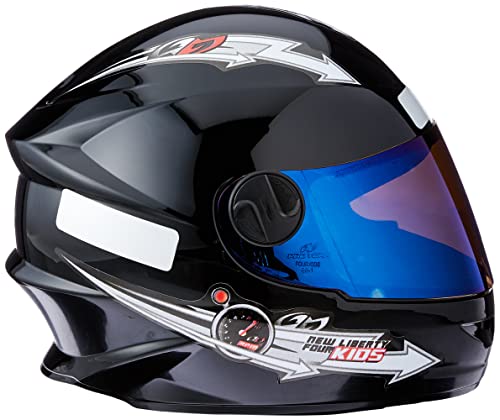CAPACETE FECHADO PRO TORK LIBERTY FOR KIDS SOLID PRETO TAM. 54 VIS. IRIDIUM
