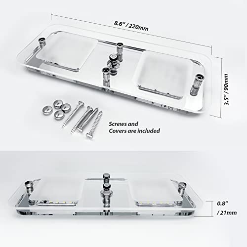 Dream Lighting Led Crystal Double Ceiling Light For Automotive Boat Cabin Indoor Roof Light-With Switch, Warm White #TOP5
