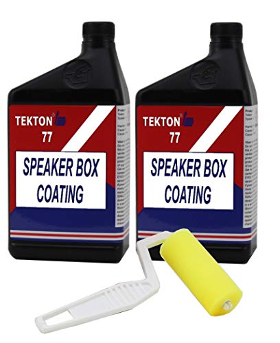Speaker Cabinet Paint; Speaker Box Coating for Road Cases, Speaker Grills, Paint for Speaker Box Roll-On Water Based Formula (2 Quarts +1 Roller) White