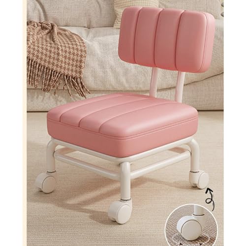 WOOYOO 作業椅子 キャスター付き ロースツール