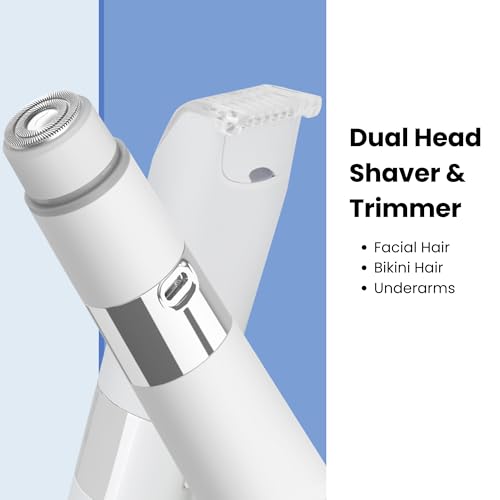 Image of ThePlushCo Epilator for Hair Removal Women, 5-in-1 Hair Removal Trimmer & Shaver for Face, Bikini and Full Body, Wet & Dry Cordless Epilation, IPX6 Waterproof