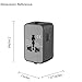 2025 Upgraded Universal Travel Adapter, Portable All in One International Power Adapter, European Travel Plug Adapter, for AC Power Plug USB-A Type-C Charging Ports with Double Fuse