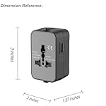 2025 Upgraded Universal Travel Adapter, Portable All in One International Power Adapter, European Travel Plug Adapter, for AC Power Plug USB-A Type-C Charging Ports with Double Fuse - Image 5