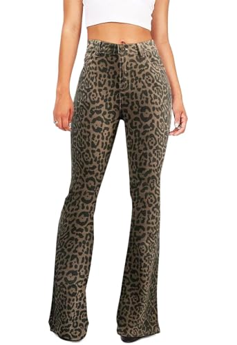 Image of KDF Flare Jeans for Women Women's Bootcut Bell Bottom Jeans High Waisted Stretch Slimming Pants