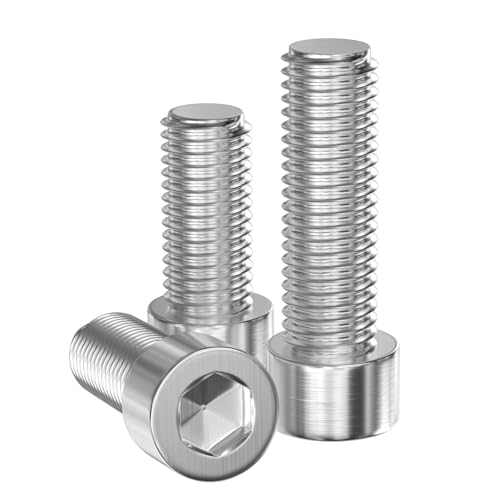 GUEEYUAW 30 Piezas Tornillos Cilíndricos M4 x 30 mm, Acero Inoxidable 304 DIN 912 A2 V2A Tornillos Hexagonales Interiores