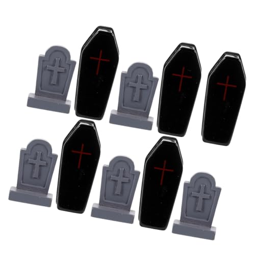 Tombores Halloween résine et mini cercueil porte-bougie pour décor spooky
