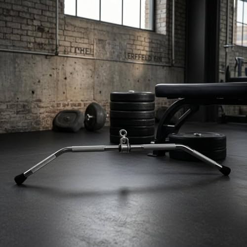Barre Droite Rotative LAT Pulldown en Acier Massif, Accessoire de Musculation Durable